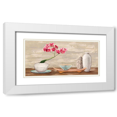 Enlightened White Modern Wood Framed Art Print with Double Matting by Mills, Shin