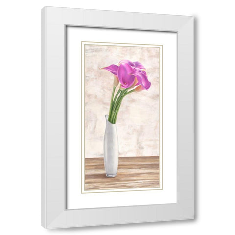 Calla Arrangemet White Modern Wood Framed Art Print with Double Matting by Mills, Shin