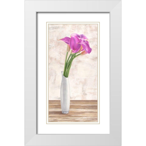 Calla Arrangemet White Modern Wood Framed Art Print with Double Matting by Mills, Shin