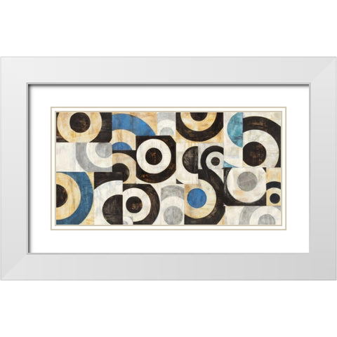 Universo circolare White Modern Wood Framed Art Print with Double Matting by Nava, Sandro
