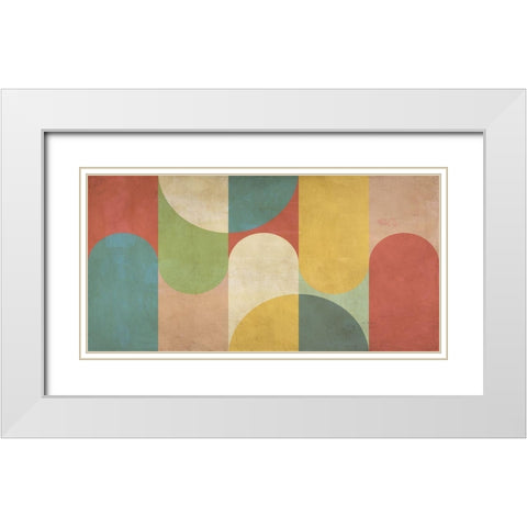 Northern Summer White Modern Wood Framed Art Print with Double Matting by Nava, Sandro