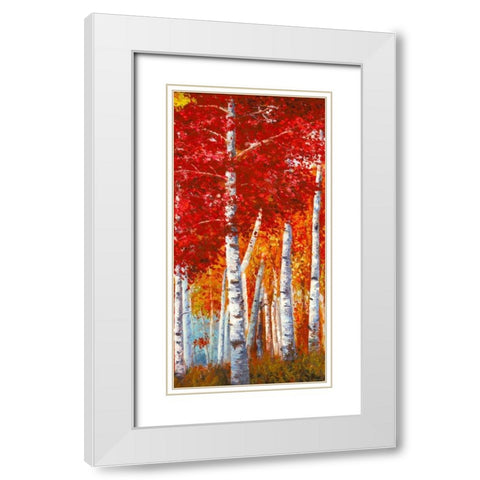 Betulle I White Modern Wood Framed Art Print with Double Matting by Masera, Angelo