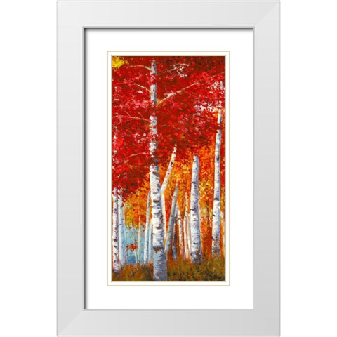 Betulle I White Modern Wood Framed Art Print with Double Matting by Masera, Angelo