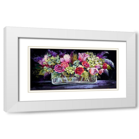 Roses and Lilacs White Modern Wood Framed Art Print with Double Matting by Whatmore, Nel