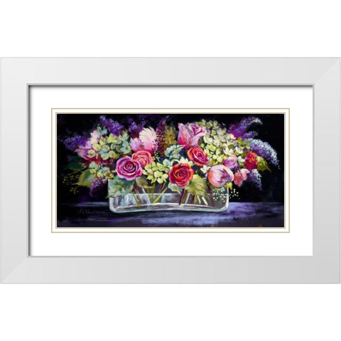 Roses and Lilacs White Modern Wood Framed Art Print with Double Matting by Whatmore, Nel