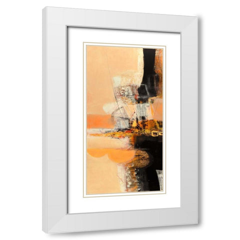 Nuovi incontri I White Modern Wood Framed Art Print with Double Matting by Piovan, Maurizio
