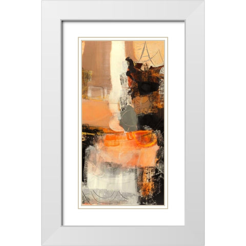 Nuovi incontri II White Modern Wood Framed Art Print with Double Matting by Piovan, Maurizio