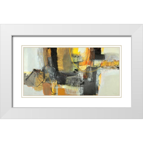 La mietitura White Modern Wood Framed Art Print with Double Matting by Piovan, Maurizio