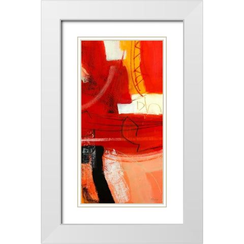 Davanti al fuoco III White Modern Wood Framed Art Print with Double Matting by Piovan, Maurizio