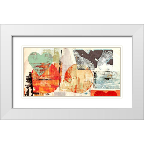 Pop Love #1 White Modern Wood Framed Art Print with Double Matting by Winkel, Peter