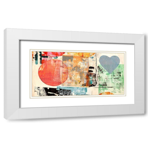 Pop Love #2 White Modern Wood Framed Art Print with Double Matting by Winkel, Peter