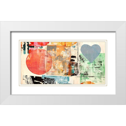 Pop Love #2 White Modern Wood Framed Art Print with Double Matting by Winkel, Peter