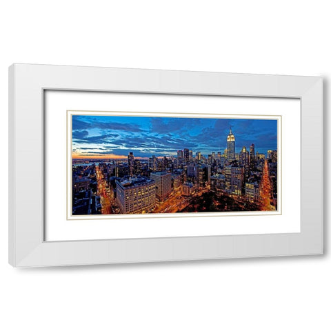 Chelsea and Midtown Manhattan (detail) White Modern Wood Framed Art Print with Double Matting by Berenholtz, Richard