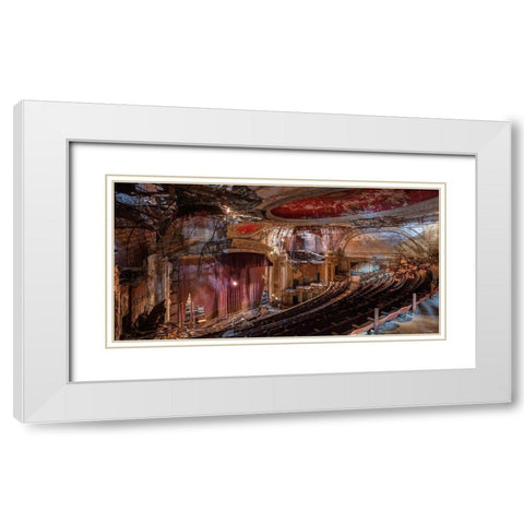 Abandoned Theatre, New Jersey (detail II) White Modern Wood Framed Art Print with Double Matting by Berenholtz, Richard