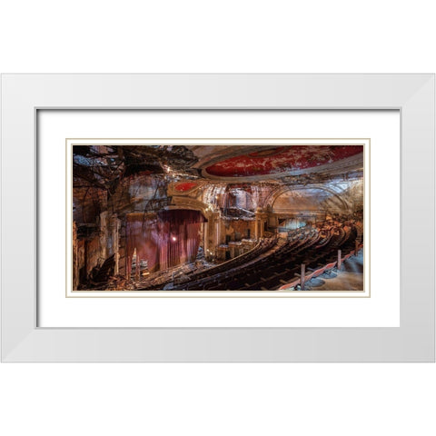 Abandoned Theatre, New Jersey (detail II) White Modern Wood Framed Art Print with Double Matting by Berenholtz, Richard