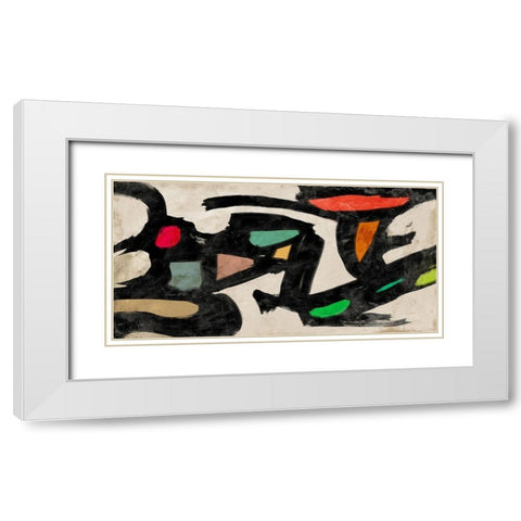 Waves in motion White Modern Wood Framed Art Print with Double Matting by Caine, Roland