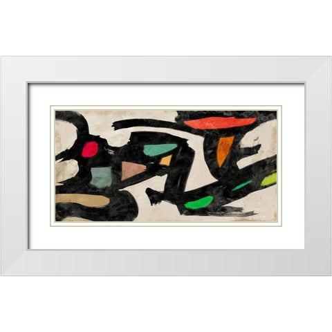 Waves in motion White Modern Wood Framed Art Print with Double Matting by Caine, Roland