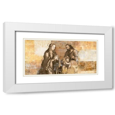 Nativity-after G. Antonio Bazzi White Modern Wood Framed Art Print with Double Matting by Roux, Simon