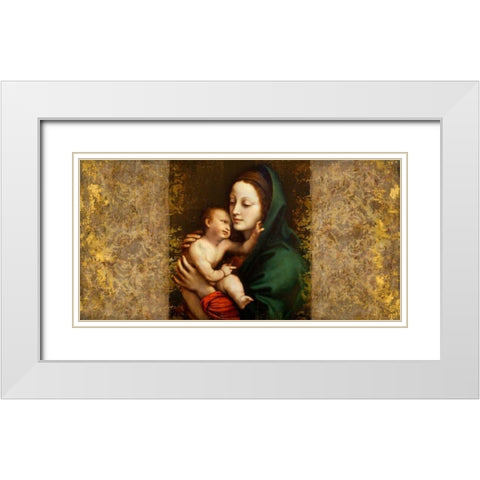 Holy Virgin (Italian school) White Modern Wood Framed Art Print with Double Matting by Roux, Simon
