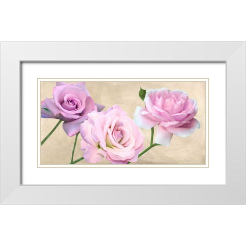 Rose classiche White Modern Wood Framed Art Print with Double Matting by Biffi,  Serena
