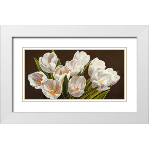 Bouquet di tulipani White Modern Wood Framed Art Print with Double Matting by Biffi, Serena