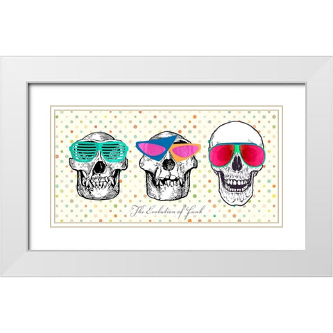 The evolution of funk White Modern Wood Framed Art Print with Double Matting by Steven, Hill