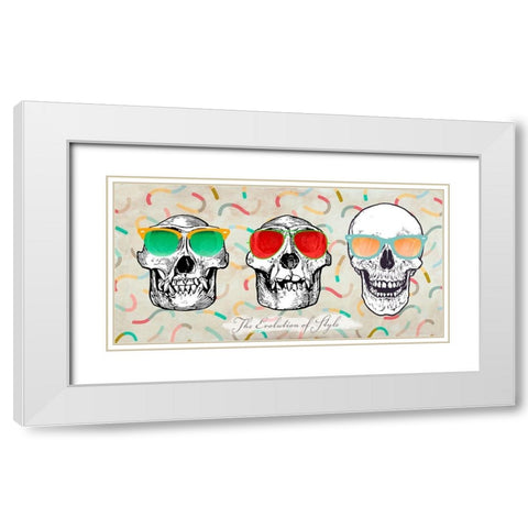 The evolution of style White Modern Wood Framed Art Print with Double Matting by Steven, Hill