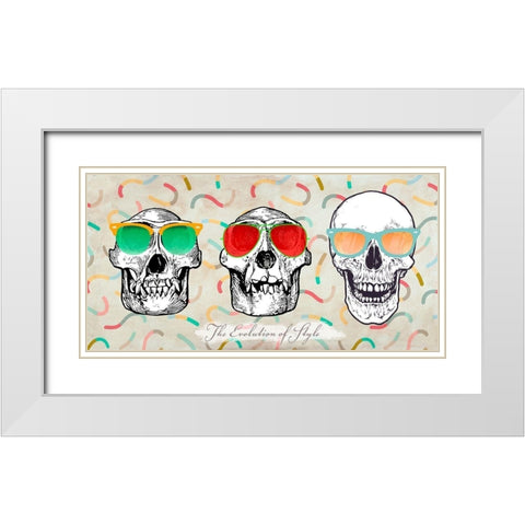 The evolution of style White Modern Wood Framed Art Print with Double Matting by Steven, Hill