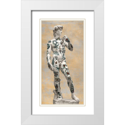 Stattoo I â€“ David White Modern Wood Framed Art Print with Double Matting by Hill, Steven