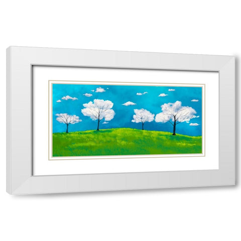 Valley of clouds White Modern Wood Framed Art Print with Double Matting by Lamanche, Stef