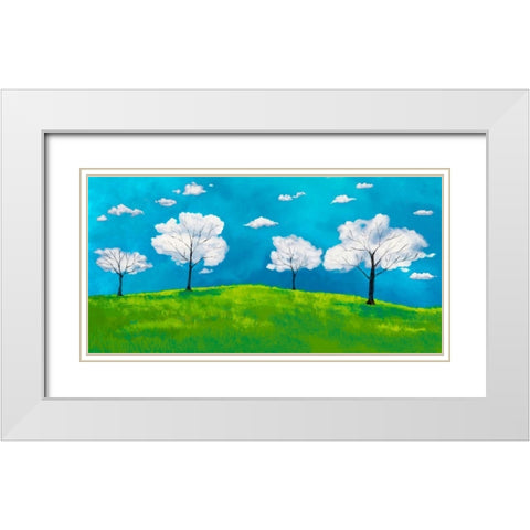 Valley of clouds White Modern Wood Framed Art Print with Double Matting by Lamanche, Stef