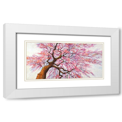 Sotto l albero in fiore White Modern Wood Framed Art Print with Double Matting by Mei, Silvia
