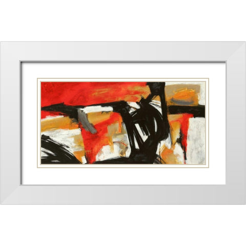 Into the fire White Modern Wood Framed Art Print with Double Matting by Stone, Jim