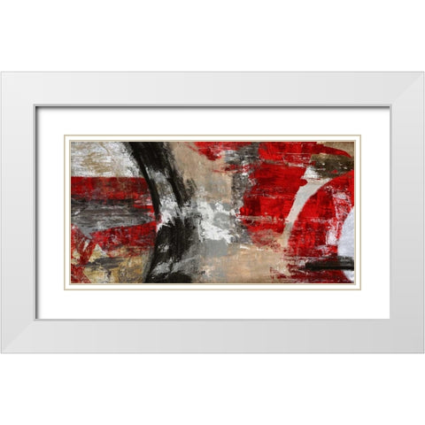 Red Tornado White Modern Wood Framed Art Print with Double Matting by Stone, Jim