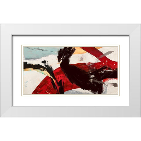 Ride the Tiger White Modern Wood Framed Art Print with Double Matting by Jim, Stone