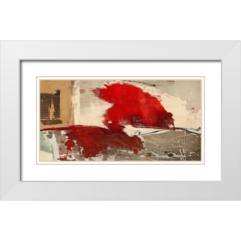 Reminiscence White Modern Wood Framed Art Print with Double Matting by Jim, Stone