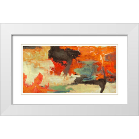 Indian Summer White Modern Wood Framed Art Print with Double Matting by Stone, Jim