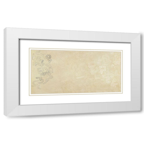 Calligraphy in motion White Modern Wood Framed Art Print with Double Matting by Roja, Steve