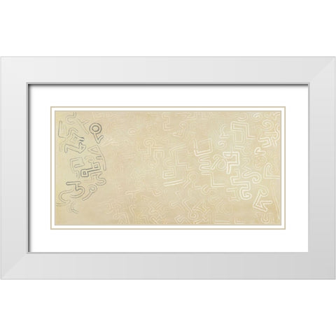 Calligraphy in motion White Modern Wood Framed Art Print with Double Matting by Roja, Steve