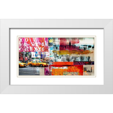 Urbana I White Modern Wood Framed Art Print with Double Matting by Farrell, Terry