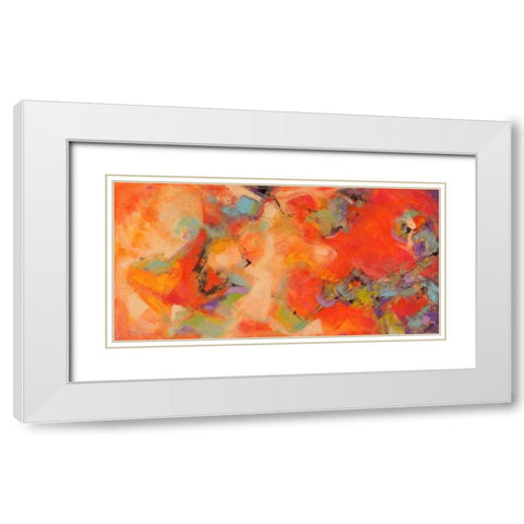 Piacevoli emozioni White Modern Wood Framed Art Print with Double Matting by Marzari, Tebo
