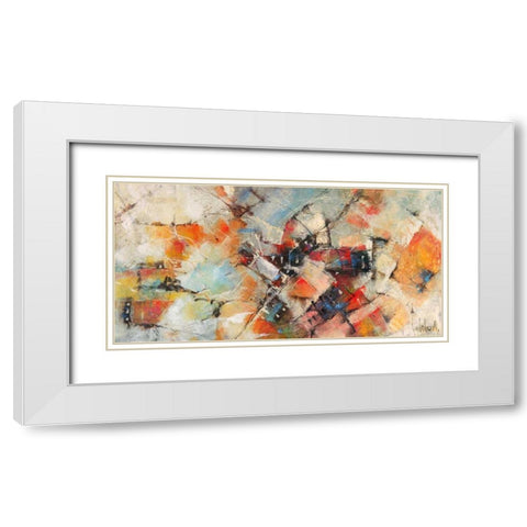Quartieri di Rio White Modern Wood Framed Art Print with Double Matting by Marzari, Tebo