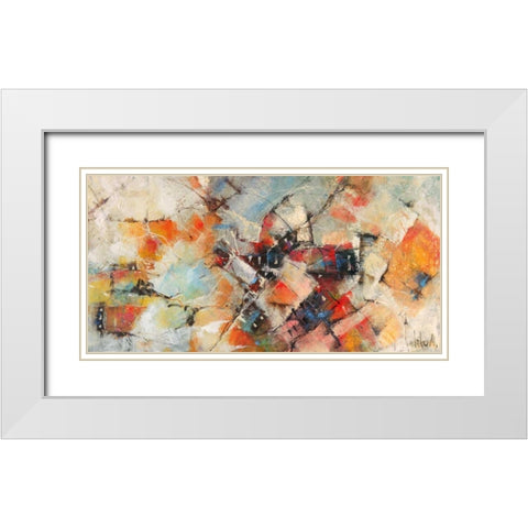 Quartieri di Rio White Modern Wood Framed Art Print with Double Matting by Marzari, Tebo