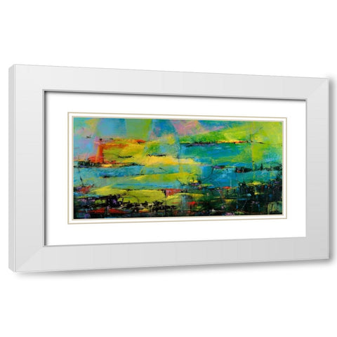 Porto di Istanbul White Modern Wood Framed Art Print with Double Matting by Marzari, Tebo
