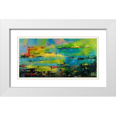 Porto di Istanbul White Modern Wood Framed Art Print with Double Matting by Marzari, Tebo