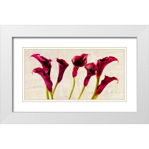 Tres Jolie White Modern Wood Framed Art Print with Double Matting by Rizzardi, Teo