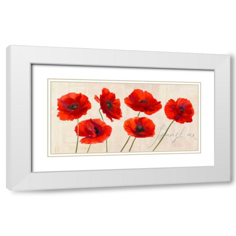 Springtime White Modern Wood Framed Art Print with Double Matting by Rizzardi, Teo