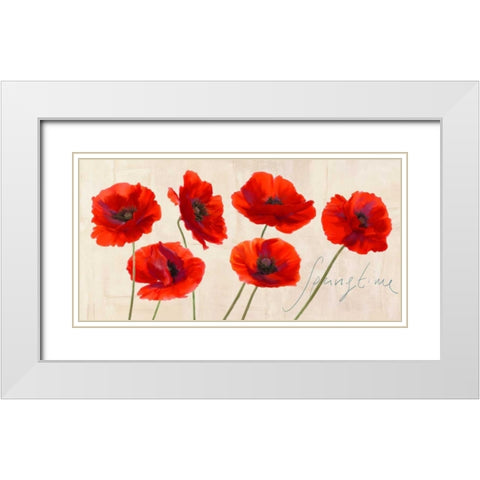 Springtime White Modern Wood Framed Art Print with Double Matting by Rizzardi, Teo