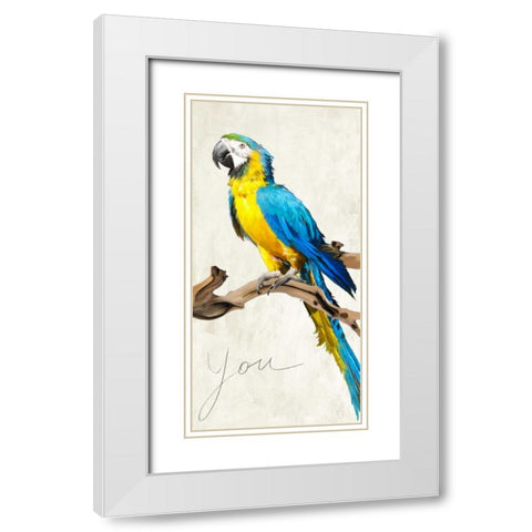 You White Modern Wood Framed Art Print with Double Matting by Rizzardi, Teo