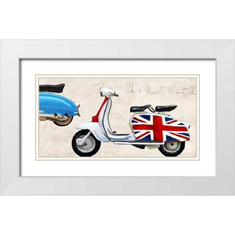 Uks Most Wanted White Modern Wood Framed Art Print with Double Matting by Rizzardi, Teo